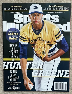 SPORTS ILLUSTRATED MAGAZINE 2017 HUNTER GREENE MLB CINCINNATI REDS-NO LABEL