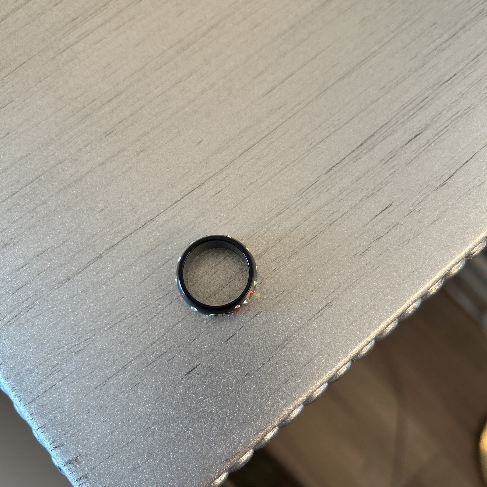 Black Chanel Ceramic Ring Size 7 - image 3