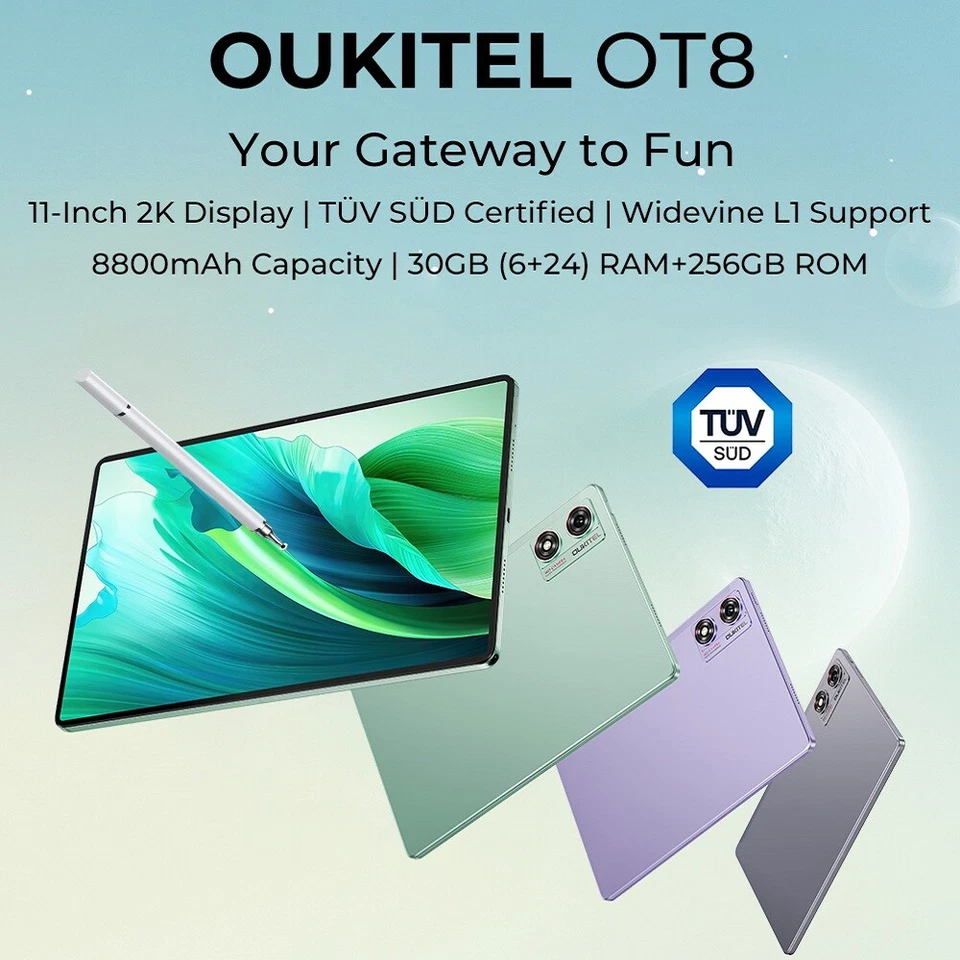 Oukitel OT8 11" Schlank 4G Tablets 6GB+256GB 8800mAh Android 13 Pad Dual Kamera - Bild 3 von 4