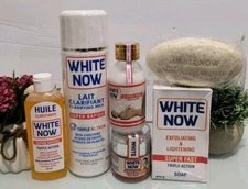 WHITE NOW TRIPLE ACTION WHITENING Set Lotion 500ml+ Soap+ Serum +Oil+ Face Cream