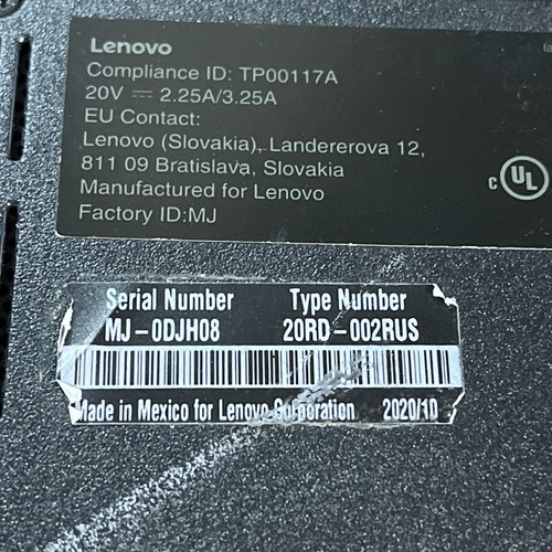 THINKPAD LENOVO E15 INTEL CORE I5 NO RAM NO HD - Picture 7 of 7
