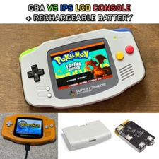 Nintendo Game Boy Advance GBA V5 IPS LCD SFC Famicom USB-C Rechargeable Battery