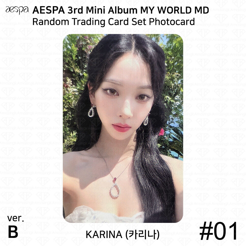 Aespa Official MD MY WORLD Random Trading Card Set B Ver Aespa Official MD MY WORLD Random Trading Card Set B Ver