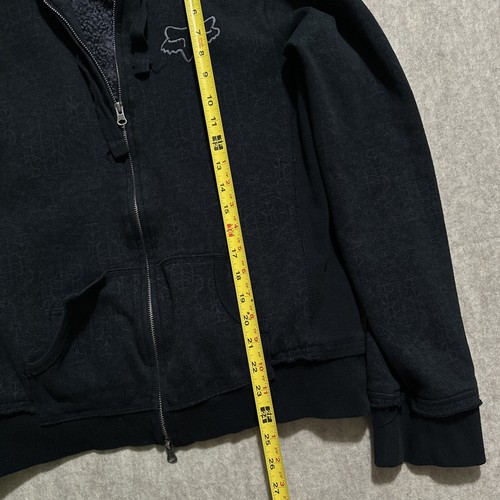 Fox Racing Hoodie Jacket Youth Girl XL Full Zip Faux Fur Lined Jacket Y2K (Flaw) - Picture 4 of 12
