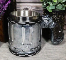 Ebros Western Revolver Gun Pistol Barrel Case Stein Tankard Coffee Cup 6.75"L