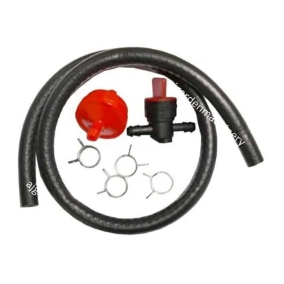 MACHINETEC Lawnmower Petrol Pipe Fuel Line 6mm ID In Line Tap, Filter + 4 Clips Honda etc