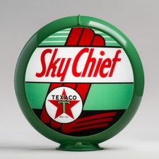 Texaco Sky Chief Gas Pump Globe 13.5" in Green Plastic Body (G196)