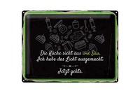 Blechschild Spruch 30X40 Cm Die KüChe Sieht Aus Wie Sau Licht Aus Deko Schild