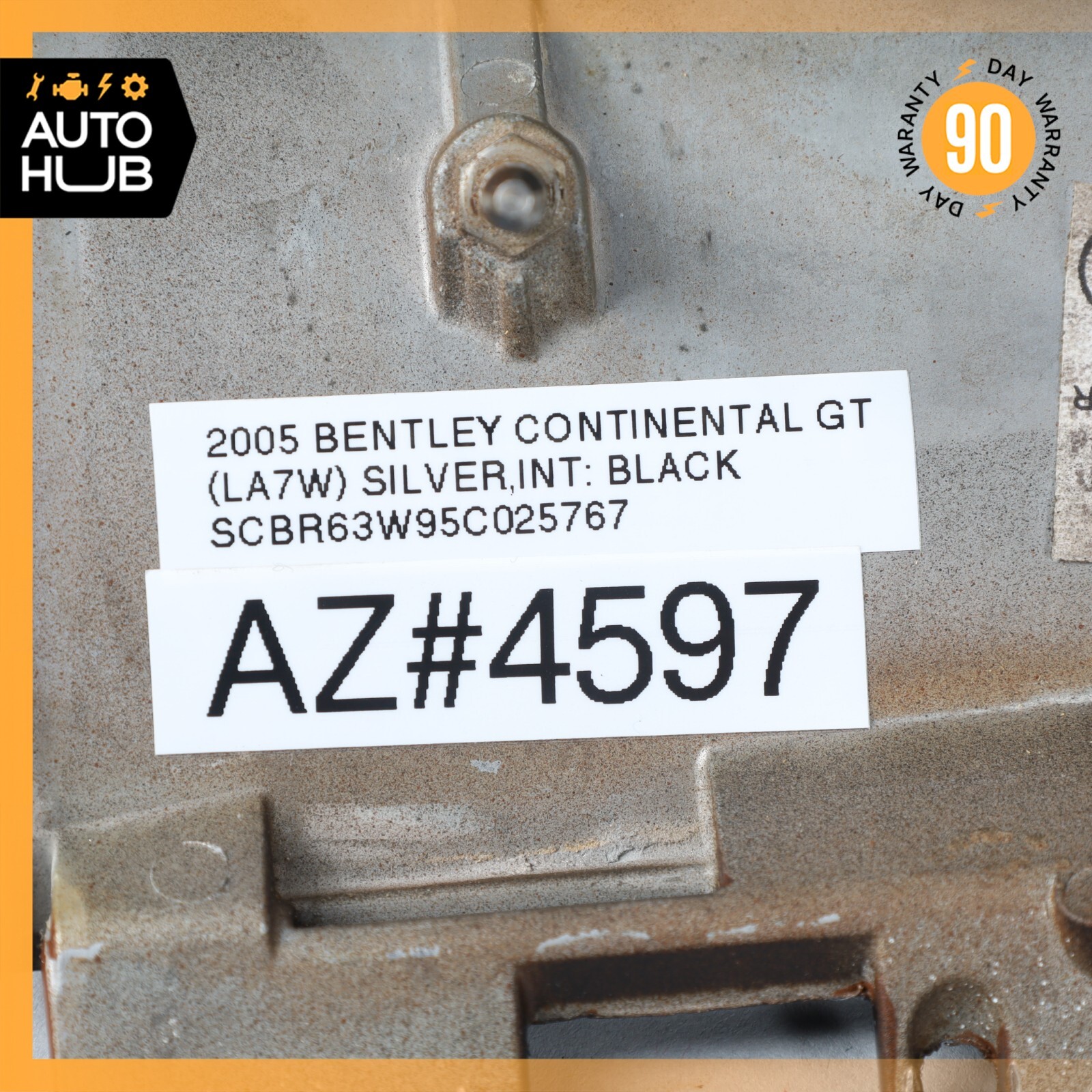 03-17 Bentley Continental GT Rear Center Console A/C Air Vent Trim Black OEM