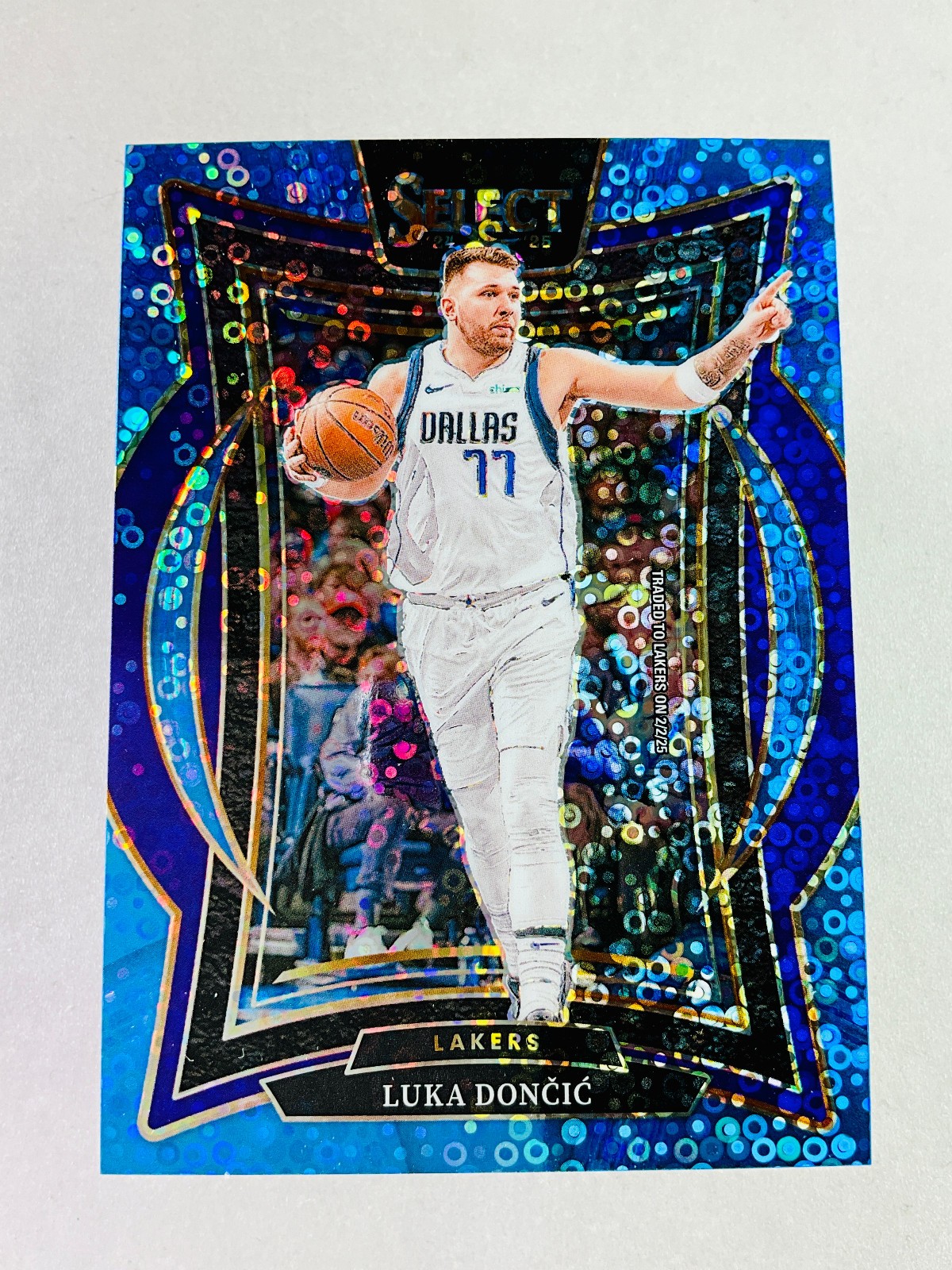 2024-25 Panini Select Luka Doncic Disco Light Blue Prizm #/99 Mavericks #56