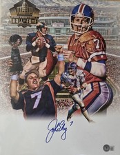 John Elway Autographed 11x14 Picture Beckett COA