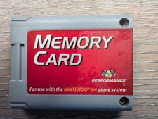 N64 Performance Memory Card Nintendo 64 Grey Model P-302