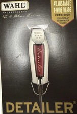 Wahl 5 Star Detailer 8081 T-Wide Trimmer Barber Set w Guards Tested Works
