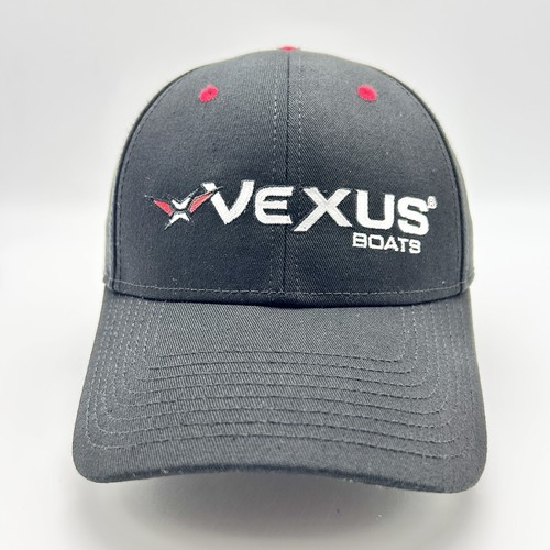 Vexus Boats Strapback Hat Cap Black Embroidered Adjustable Topwater