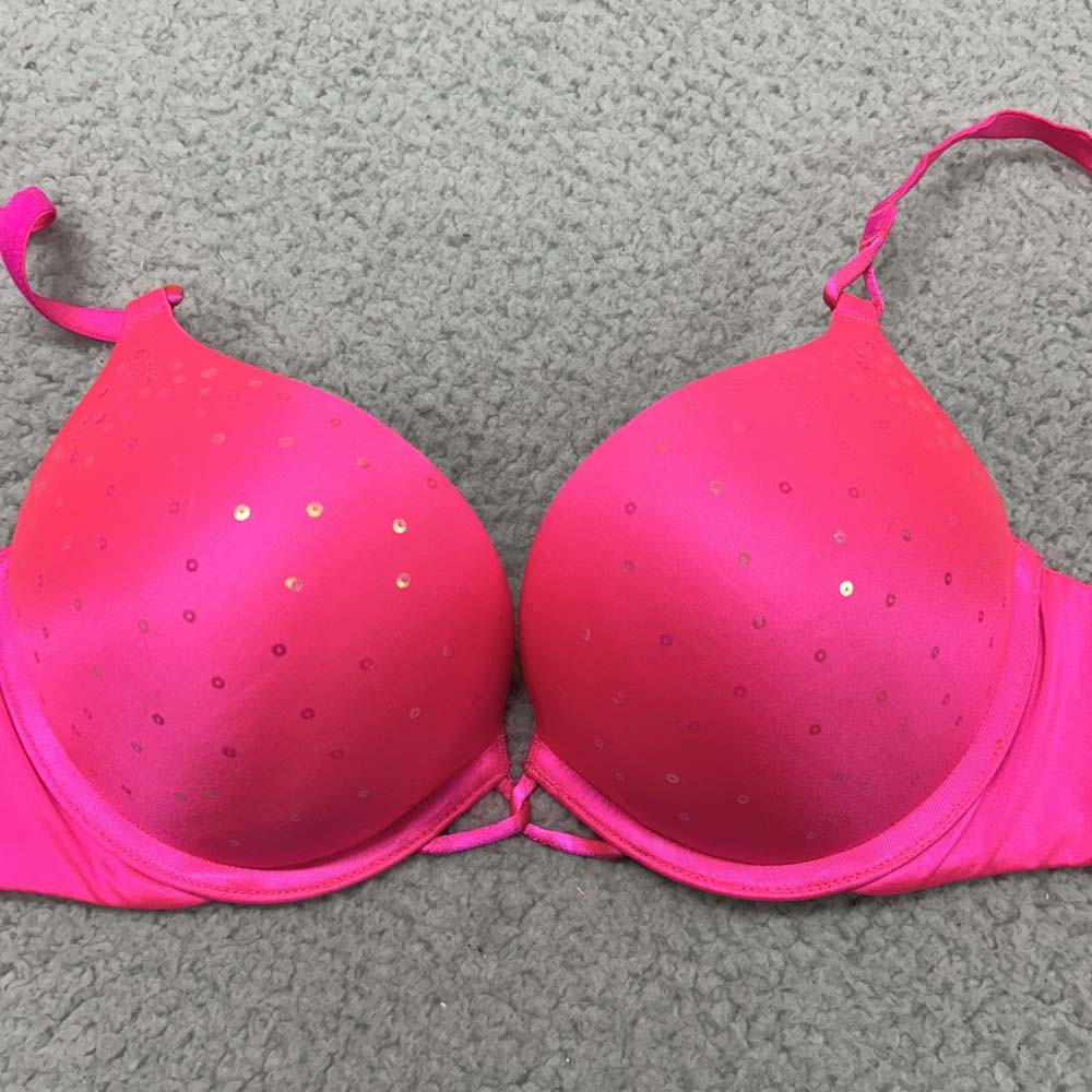 Victoria Secret Bra 36A Plunge Miraculous Plunge Hot Pink