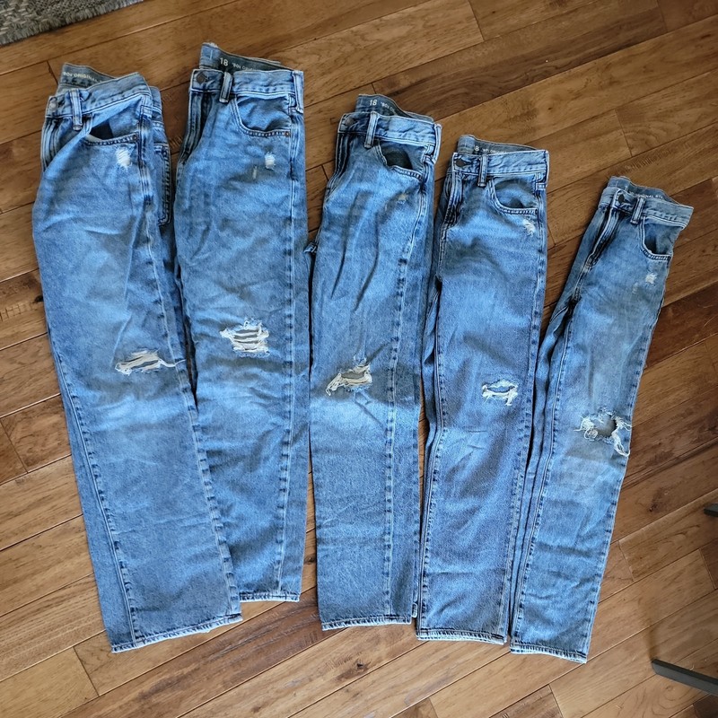 Girls Jeans Lot Gap 90's Original Straight Size 18