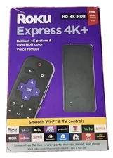 Roku Express 4K+ Streaming Media Player HD/4K/HDR Smooth Wireless 3941R (T100)