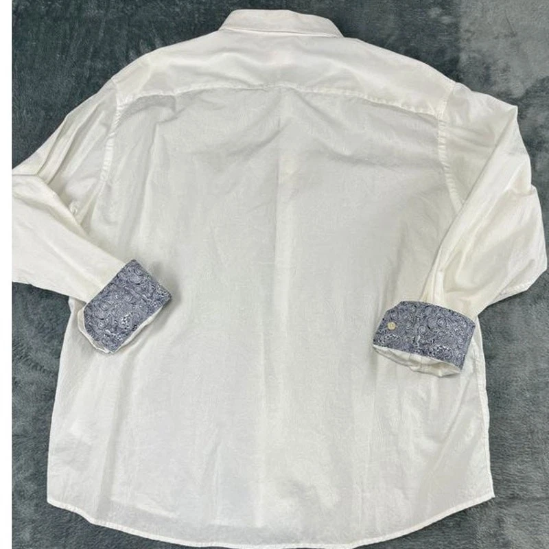 Мужская Tallia белый Jacquard французский манжеты XL отличный длинным рукавом на пуговицах - Изображение 2 из 4
