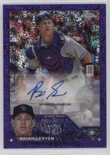 2023 Topps Chrome Update Purple Speckle Refractor 46/299 Brian Serven Auto 0f5t