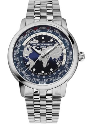 Frederique Constant FC-719NN3H6B Herrenuhr Classic Worldtimer Automatik 40mm ...