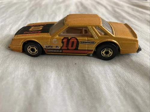Vintage 1980 Hot Wheels Diecast 1/64 Yellow Dodge Mirada Stocker#10 Goodyear