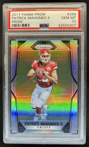 2017 Panini Prizm Patrick Mahomes II RC Rookie #269 Chiefs PSA 10 GEM MINT