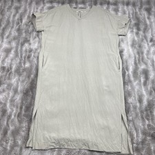 Uniqlo Dress Womens Small Gray Long Tunic Linen Blend