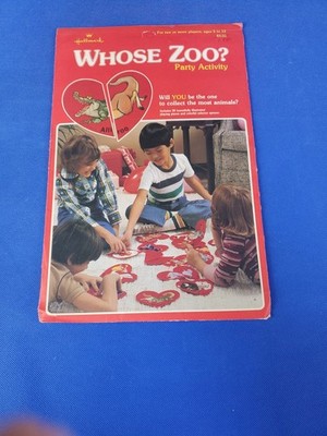 Vtg Whose Zoo? Party Activity Hallmark 1979 Rare Find Made In USA