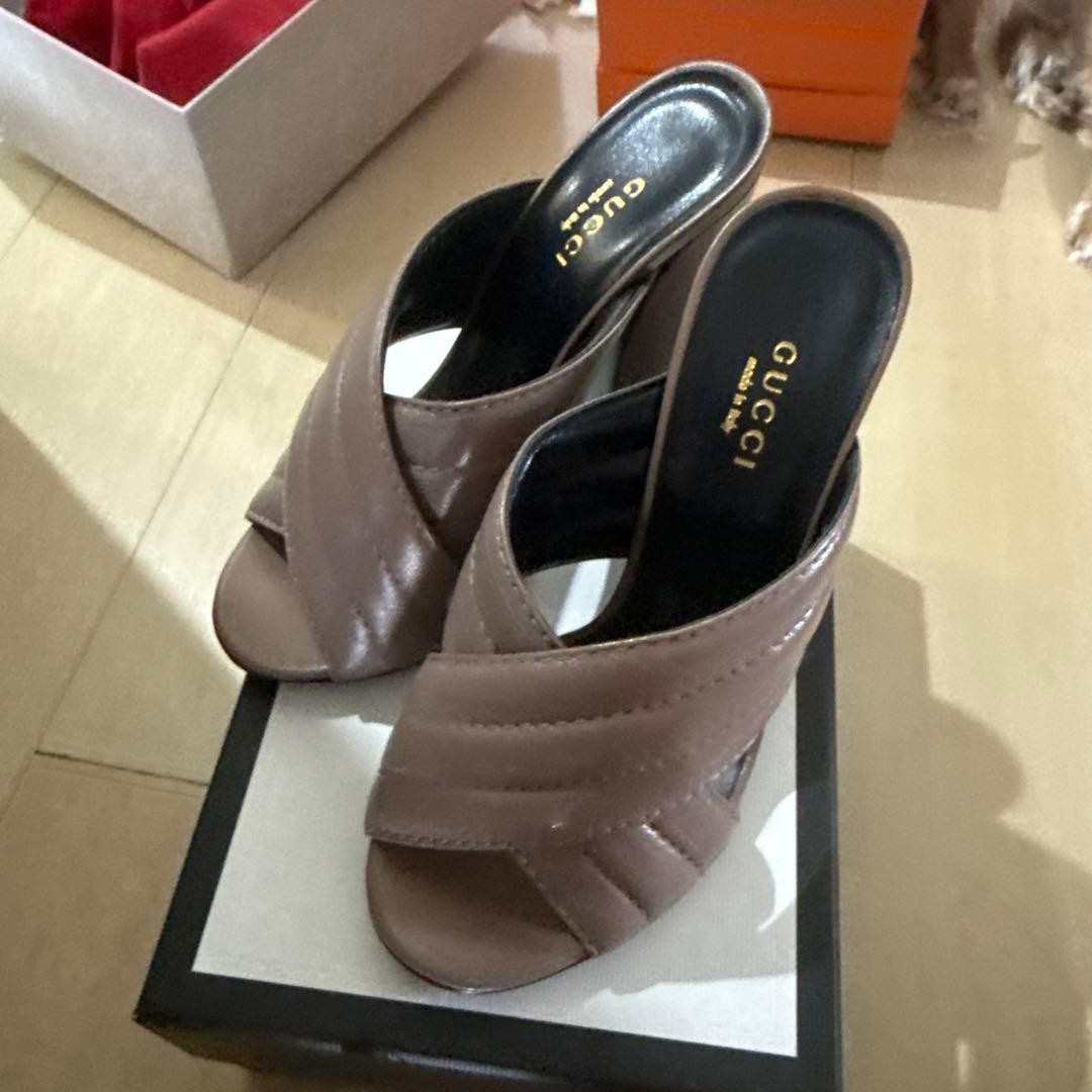 Gucci Open Toe Mules Sandals Beige Size 35 US About5 For Women thumbnail 20