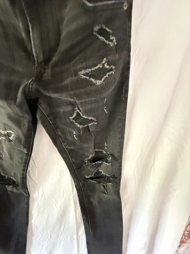 American Eagle 36x32 sportliche Skinny Black Jeans Light Airflex Temp Torn Look - Bild 4 von 9
