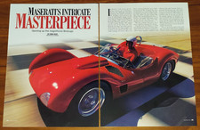 MASERATI 1960 2.9 LITER TYPO 60 BIRDCAGE MAGAZINE ARTICLE ROAD &TRACK JIM ROGERS