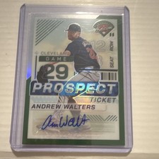 Panini Andrew Walters Cleveland Guardians Prospect Ticket Autographed Insert #22