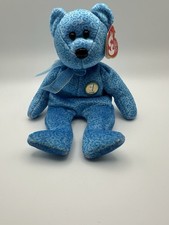 TY Beanie Babies - CLASSY the BEAR - #1 Button - (8 inch) - DOB 04-30-2001