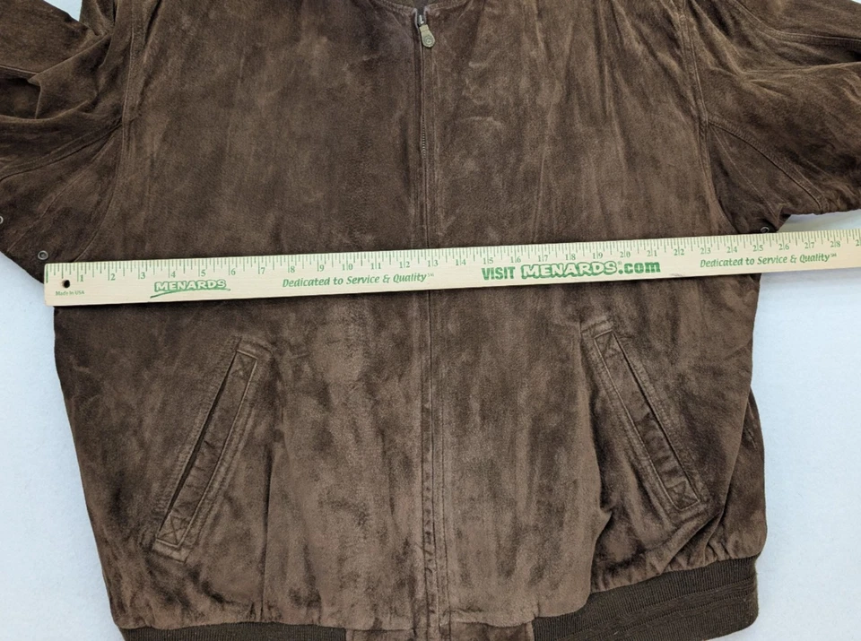 Roundtree & Yorke Men's Suede Bomber Jacket Coat Size XL - Image 4 of 4