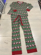Beaufort Bonnet Company Pajama Set Womens Small Santa Christmas Holiday Sleepwea