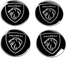 4 Nabenkappen Aufkleber Peugeot Neues Logo 56mm Alufelgen Auto Kappe