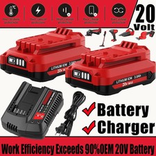 2PACK 20V For Craftsman V20 20 Volt MAX Li-ion Battery CMCB204 CMCB202 / Charger