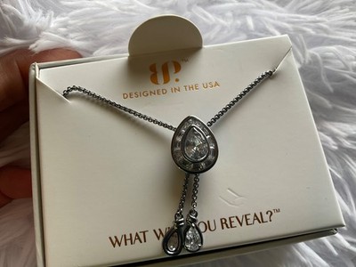 Bomb Party NK86491 Lily Grey Bolo Necklace Cubic Zirconia April Birthday