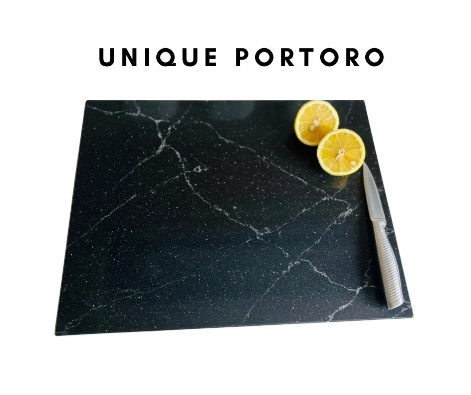 Large Unique Portoro Black Quartz Chopping Board