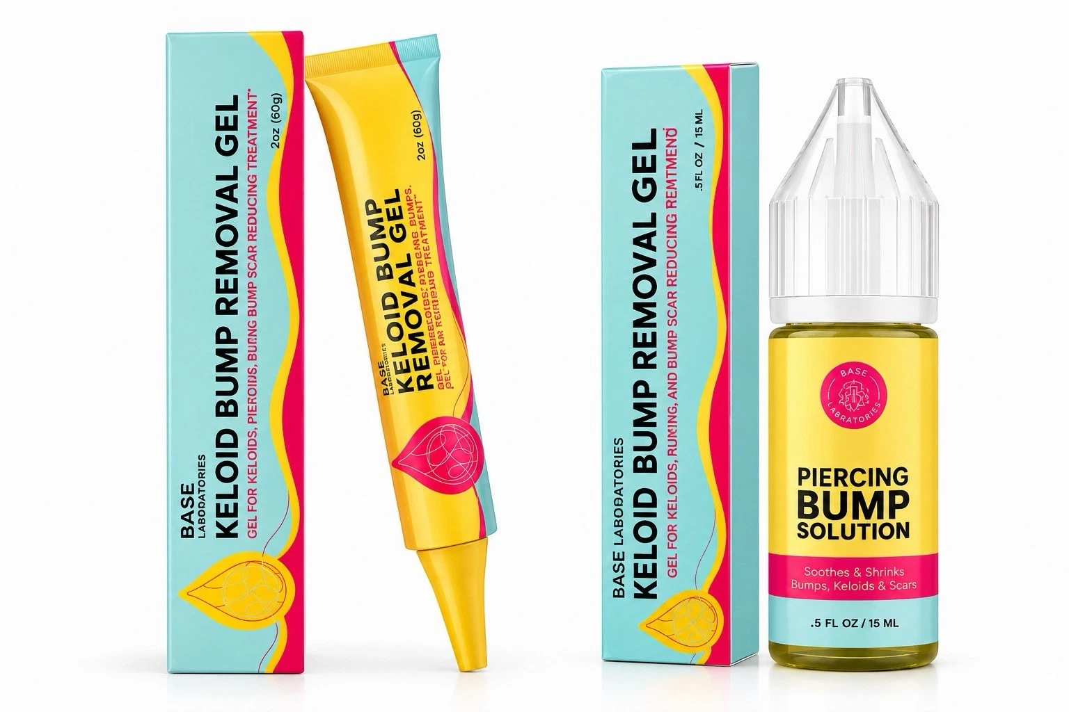 Base Labs Piercing Keloid Bump Duo | Piercing Bump Solution + Keloid Bump Gel - product detail image 1