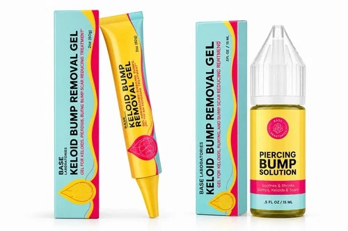 Base Labs Piercing Keloid Bump Duo | Piercing Bump Solution + Keloid Bump Gel - product listing photo