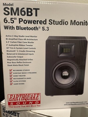 Earthquake Sound SM6BT Professional Studio Monitor Bluetooth Bookshelf Speakers