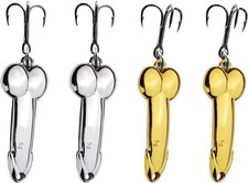 4pcs Funny Fishing Lures,Fishing Spoons Bass,FishingLure Trout One Size, mix 