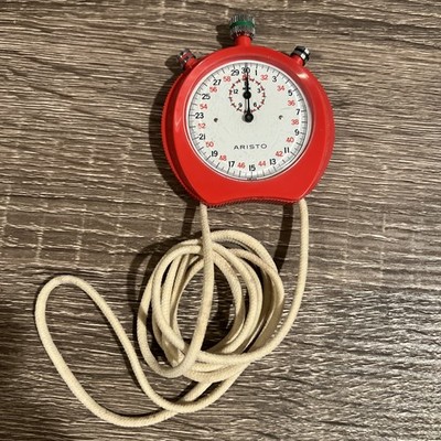 Aristo Apollo Mechanical Wind Up Stopwatch Swiss Made Red No Box