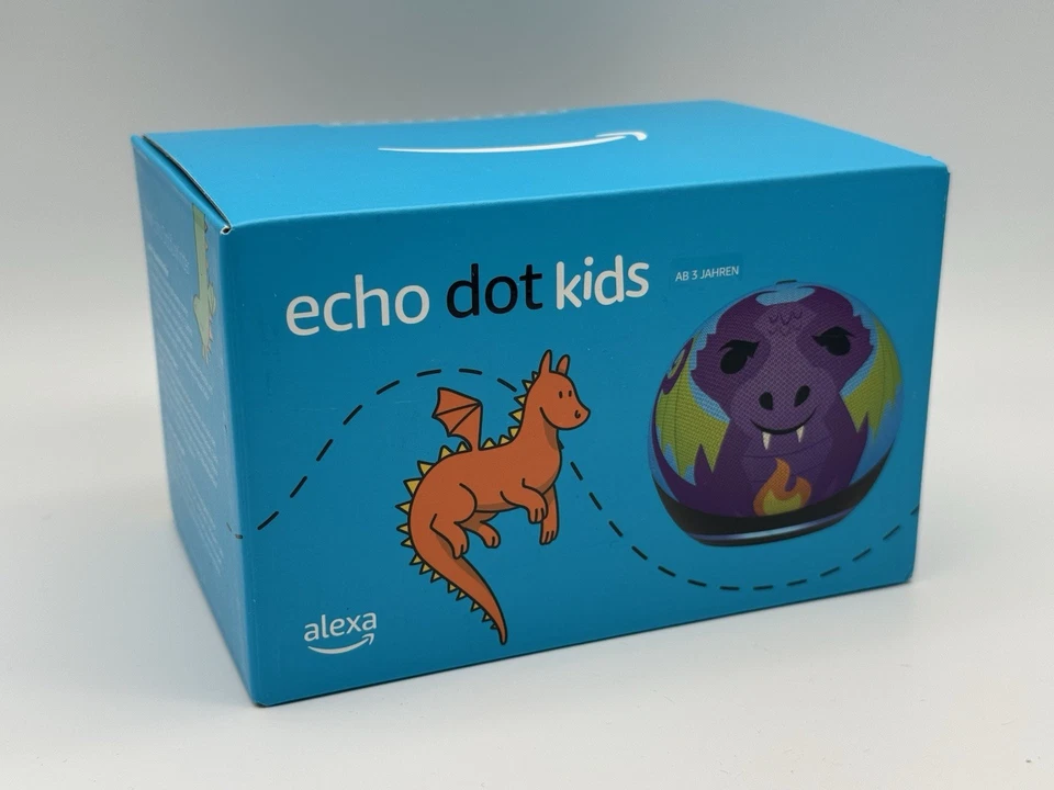 Amazon Echo Dot Kids Edition 5. Gen Smart Lautsprecher - Drachen-Design