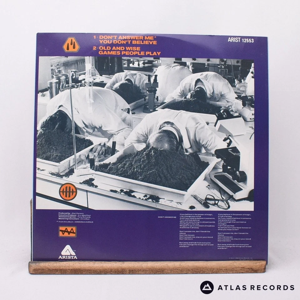 The Alan Parsons Project Don't Answer Me 12" Single Vinyl Record - VG+/VG+ Foto 3 de 4