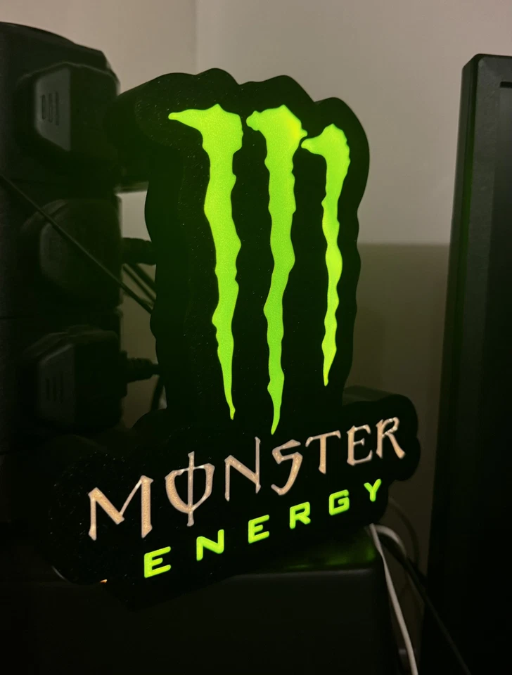 Monster Energy Drink Led Light Sign - Image 3 of 4