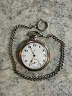 Swiss POCKET Watch OMEGA SILVER 0.800 Old vtg Classic Mechanical Antique