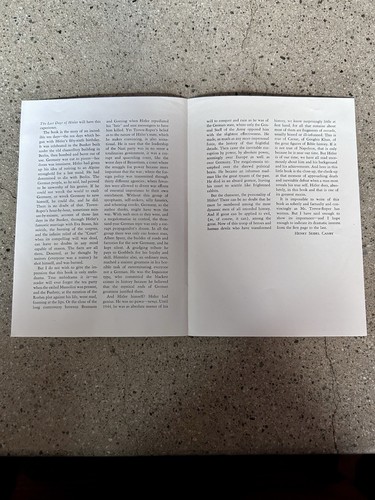 The Last Days of Hitler First Printing by H R Trevor Roper HC Book 1947 EX COND - Picture 10 of 12