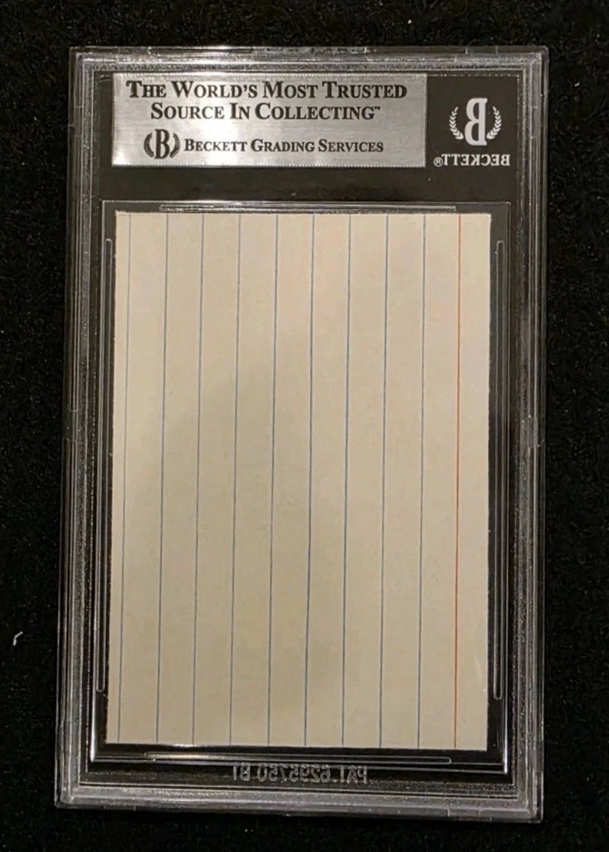 Sandy Koufax Los Angeles Dodgers Signed Index Card Cut Beckett BAS Slabbed - Image 2 of 2